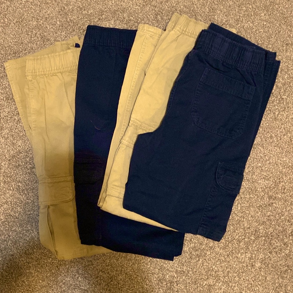 The Children's Place Boys Pull On Cargo Pants school uniform size 12  navy khaki